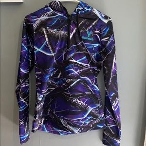 Purple Camo Huntworth Quarter ZIP Hoodie